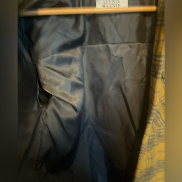 Teenie Weenie lumberjack “that bear” plaid yellow colourway fall coat ladies S - Picture 5 of 10